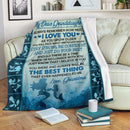 My Dear Granddaughter Mermaid Fleece Blanket interestprint