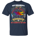 My Grandpa Left Me Beautiful Memories Dragonfly Angel T-Shirt