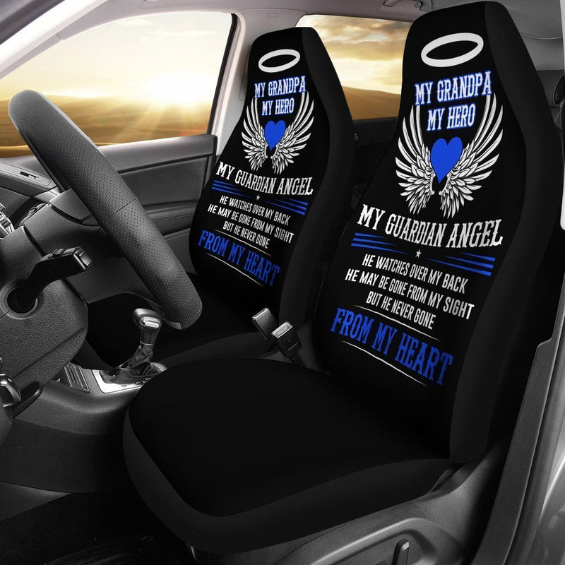 My Grandpa - My Hero - My Guardian Angel Car Seat Cover (Set Of 2)