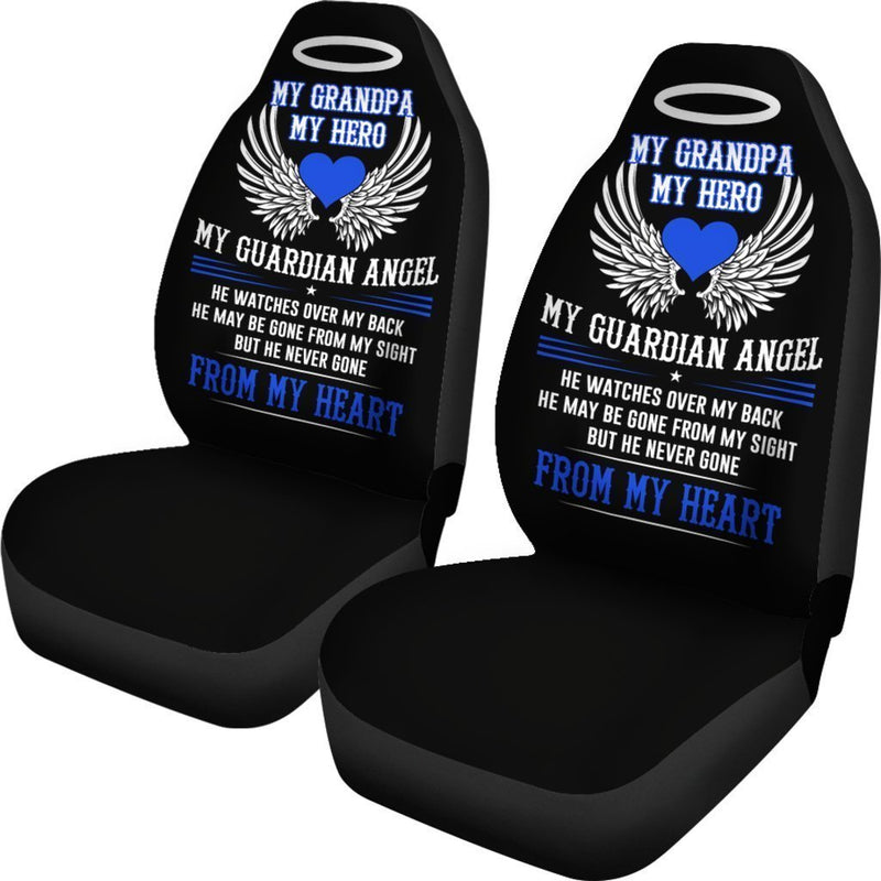 My Grandpa - My Hero - My Guardian Angel Car Seat Cover (Set Of 2)