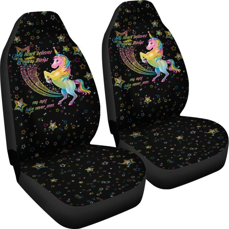 My Heart Believes In Many Things My Eyes Have Never Seen Unicorn Car Seat Covers (Set Of 2) interestprint