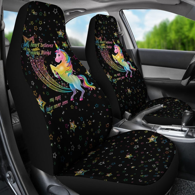 My Heart Believes In Many Things My Eyes Have Never Seen Unicorn Car Seat Covers (Set Of 2) interestprint