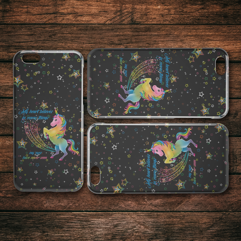 My Heart Believes In Many Things My Eyes Have Never Seen Unicorn iPhone Case