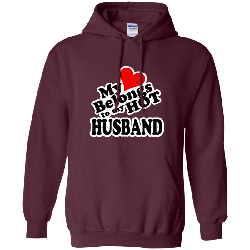 My heart belongs to my hot husband T-shirts CustomCat