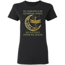 My Husband Is My Guardian Angel He Watches Over My Back Dragonfly Angel T-shirt CustomCat