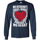My Husband's Angel Wings Protect My Heart T-shirts CustomCat