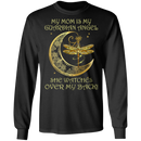 My Mom Is My Guardian Angel She Watches Over My Back Dragonfly Angel T-Shirt CustomCat