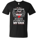 my mom is my guardian angel she watches over my back t-shirts for mother's day CustomCat