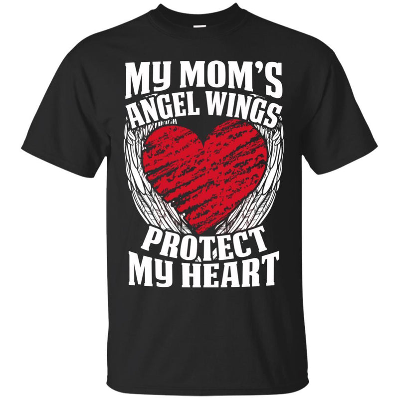 My Mom's Angel Wings Protect My Heart T-shirts CustomCat