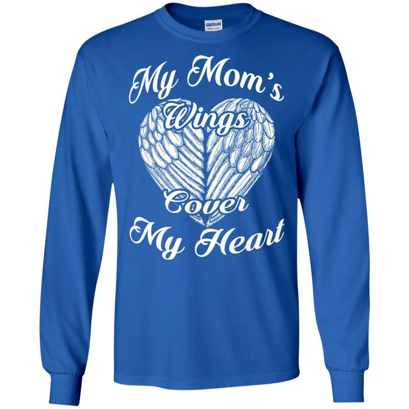 My Mom's Wings Cover My Heart Tshirts CustomCat