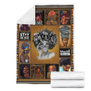 My Roots Black Queen African American Fleece Blanket interestprint