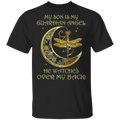 My Son Is My Guardian Angel He Watches Over My Back Dragonfly Angel T-Shirt CustomCat