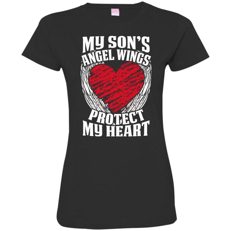 My Son's Angel Wings Protect My Heart T-shirts CustomCat