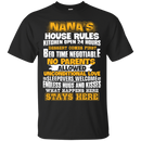 Nana's House Rules Funny T-shirt CustomCat