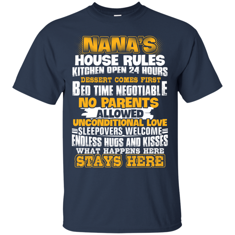 Nana's House Rules Funny T-shirt CustomCat