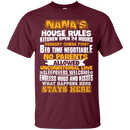 Nana's House Rules Funny T-shirt CustomCat