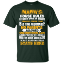 Nana's House Rules Funny T-shirt CustomCat