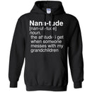 Nana-Tude Noun The Attitude I Get When Someone Messes With My Grandchildren T Shirt CustomCat