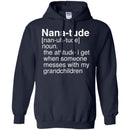 Nana-Tude Noun The Attitude I Get When Someone Messes With My Grandchildren T Shirt CustomCat