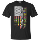 Native American T-Shirt Tribe Flag American Knit Pattern Feather Shirts CustomCat
