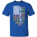 Native American T-Shirt Tribe Flag American Knit Pattern Feather Shirts CustomCat
