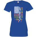 Native American T-Shirt Tribe Flag American Knit Pattern Feather Shirts CustomCat