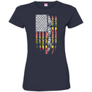 Native American T-Shirt Tribe Flag American Knit Pattern Feather Shirts CustomCat
