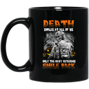 Navy Coffee Mug Death Smiles At All Of Us Only The Navy Veterans Smile Back Halloween 11oz - 15oz Black Mug