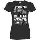 NAVY VETERAN T-SHIRT I STAND FOR THE FLAG I KNEEL FOR THE FALLEN NAVY VETERANS DAY TEE SHIRT CustomCat
