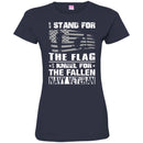 NAVY VETERAN T-SHIRT I STAND FOR THE FLAG I KNEEL FOR THE FALLEN NAVY VETERANS DAY TEE SHIRT CustomCat