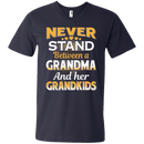 Never stand between a grandma and her grandkids T-shirts CustomCat