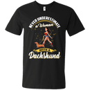 Never Underestimate A Woman With A Dachshund Funny Wonder Woman T-shirts CustomCat