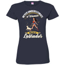 Never Underestimate A Woman With A Labrador Funny Gift Lover Dog Tee Shirt CustomCat