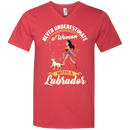 Never Underestimate A Woman With A Labrador Funny Wonder Woman T-shirts CustomCat