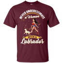 Never Underestimate A Woman With A Labrador Funny Wonder Woman T-shirts CustomCat