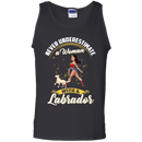 Never Underestimate A Woman With A Labrador Funny Wonder Woman T-shirts CustomCat
