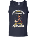 Never Underestimate A Woman With A Labrador Funny Wonder Woman T-shirts CustomCat