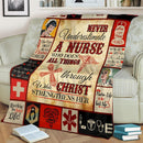 Never Understimate A Nurse Who Does All Things Fleece Blanket interestprint