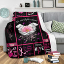 No One Fights Alone Cancer Fleece Blanket interestprint