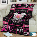 No One Fights Alone Cancer Fleece Blanket interestprint