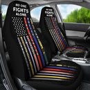 No One Fights Alone - Unique Design Of Car Seat Covers (Set Of 2)