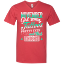 November girl with tattoos pretty eyes and thick things T-shirts CustomCat