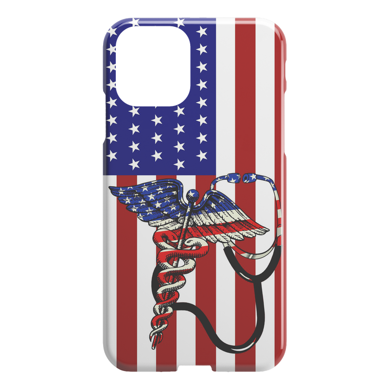 Nurse American Flag iPhone Case