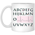 Nurse Coffee Mug Alphabet PQRST Funny Nurse Costume For Women Men 11oz - 15oz White Mug