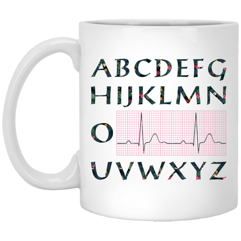 Nurse Coffee Mug Alphabet PQRST Funny Nurse Costume For Women Men 11oz - 15oz White Mug