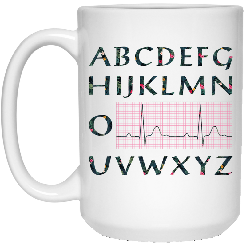 Nurse Coffee Mug Alphabet PQRST Funny Nurse Costume For Women Men 11oz - 15oz White Mug