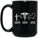 Nurse Coffee Mug American By Birth Nurse By The Grace Of God Flag On The Cross 11oz - 15oz Black Mug