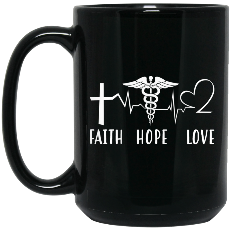 Nurse Coffee Mug American By Birth Nurse By The Grace Of God Flag On The Cross 11oz - 15oz Black Mug