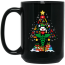 Nurse Coffee Mug Christmas Tree Nurse Tools Medical Symbol Xmas Gifts 11oz - 15oz Black Mug
