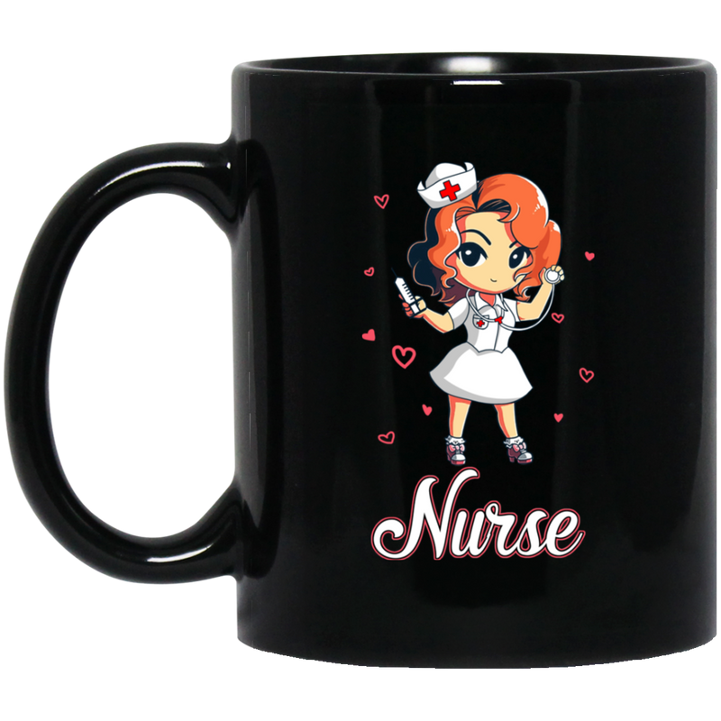 Nurse Coffee Mug Cute Baby Nurse Art 11oz - 15oz Black Mug